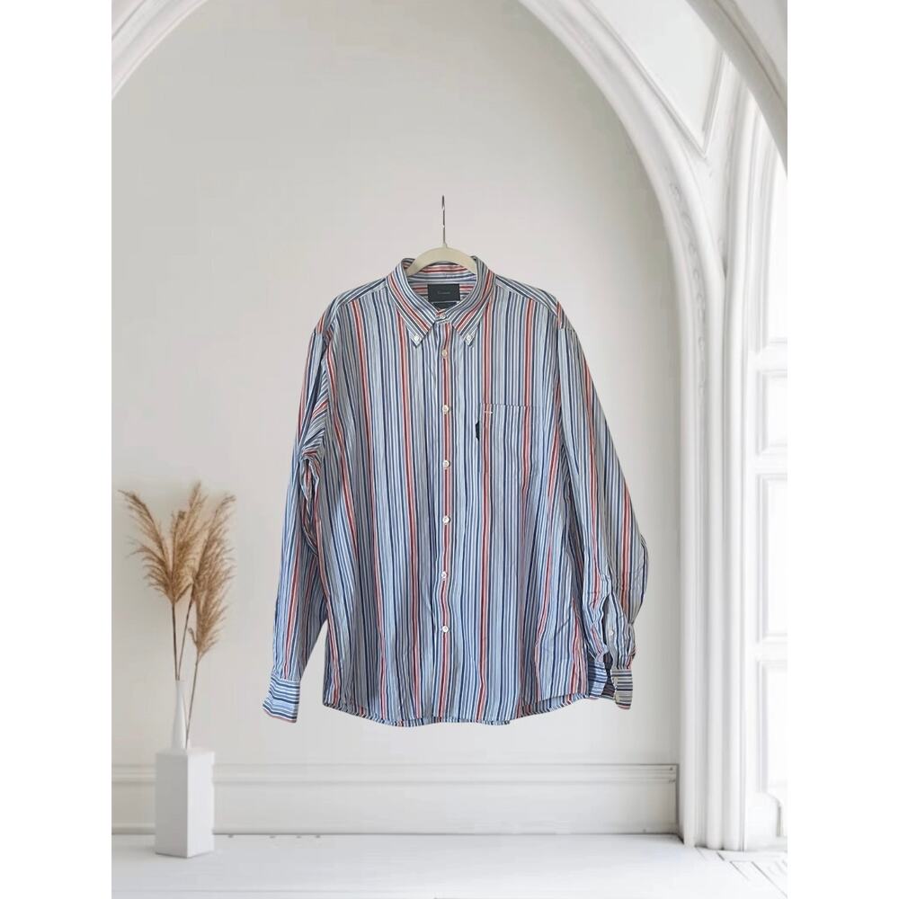 Faconnable Long Sleeve Button Down Shirt Mens X Large